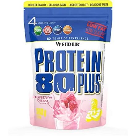 Weider Protein 80 Plus 500 g fehérjepor - málna-tejszín