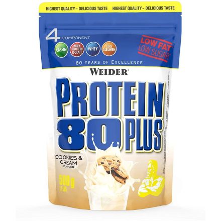 Weider Protein 80 Plus 500 g fehérjepor - keksz-tejszín