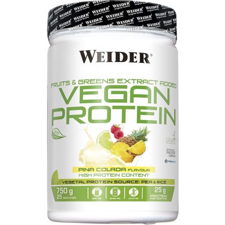 Weider Vegan Protein 750 g vegán fehérjepor - pina colada