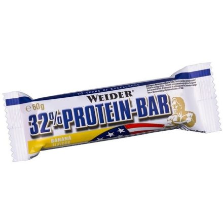 Weider 32% Protein Bar 60 g fehérje szelet (24db/doboz) - banán