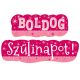 Boldog Szülinapot! Rózsaszín Lányos Banner - 148 cm x 27 cm