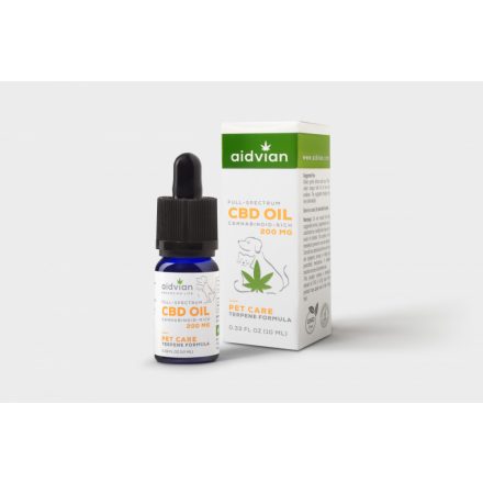 AIDVIAN Full Spektrum CBD Olaj PET CARE 200 mg 10 ml