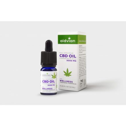 AIDVIAN Full Spektrum CBD Olaj WELLNESS 3000 mg 10 ml