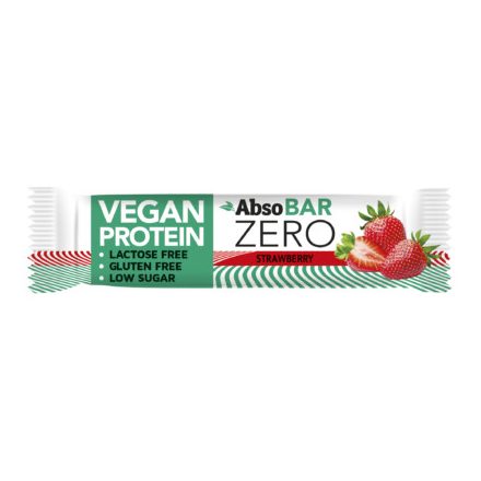 AbsoBAR ZERO 40g - Eper - vegán fehérjeszelet