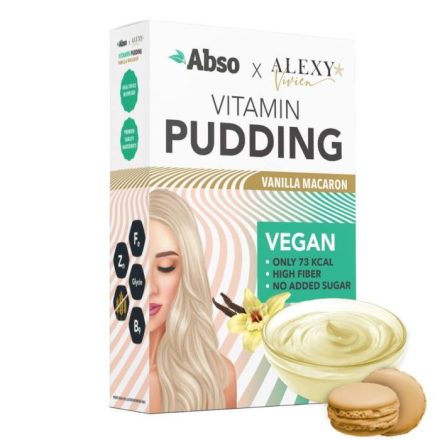 Abso x Alexy Vivien ESTI Vitamin Pudding 450g - Vanília macaron ízű vegán puding