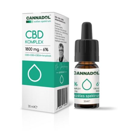 CANNADOL KOMPLEX 6% CBD + CBG + CBDA olaj 1800mg