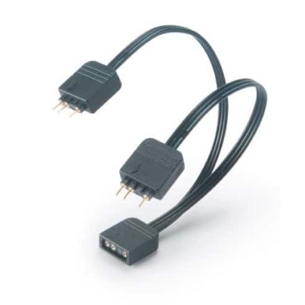 LED Szalag kiegészítő Akasa Addressable 3-Pin RGB LED elosztó 2-es 12cm