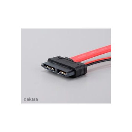 Kábel Táp Átalakító Akasa Molex (Male) + SATA (Female) - SATA Slimline (Female)