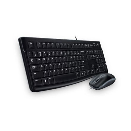 Billentyűzet + Egér Logitech MK120 Desktop Membrános Fekete USB Magyar