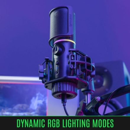 Mikrofon Streamplify MIC RGB Mount kardioid kondenzátor USB Fekete