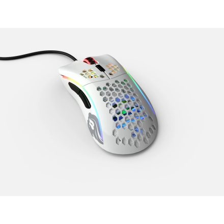 Egér Glorious Model D- RGB Optikai USB Glossy Fehér