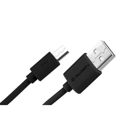 GoGEN MicroUSB kábel, 0,9m - feketenMicroUSB csatlakozó kábel USB 2.0 szabvánnyal, villa A - micro B, M/M, hossza 0,9 m, szín fekete