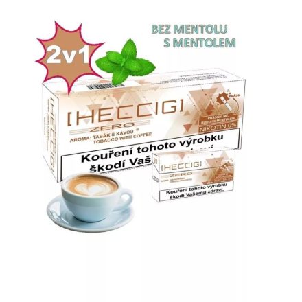 Heccig zero kávé 2in1 ízhatású nikotin mentes hevítőrúd mentollal - doboz