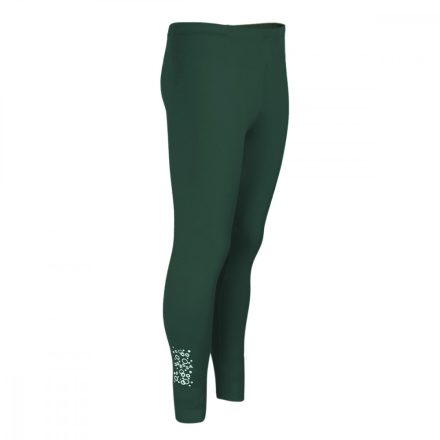 Dressa Jersey női pamut leggings - sötétzöld | M