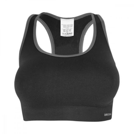 Dressa Active seamless varrás nélküli női top sportmelltartó - fekete | M/L