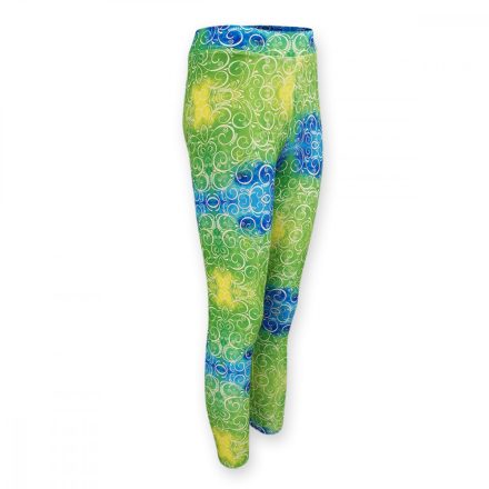 Dressa Active mintás enyhén magasított derekú fitness leggings - zöld | S/M