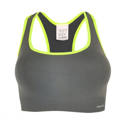 Dressa Active seamless varrás nélküli női top sportmelltartó - szürke | XS/S