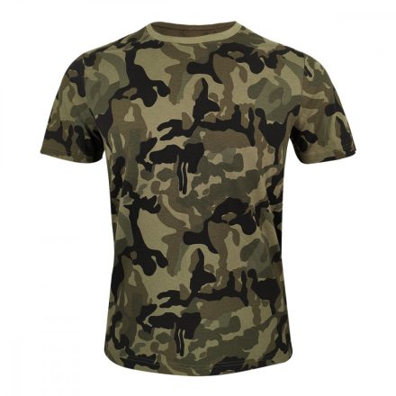 Dressa Forest nagyméretű terepmintás férfi rövid ujjú pamut póló - camo | 4XL