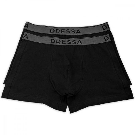 Dressa 132 pamut férfi boxeralsó - fekete - 2db | XL