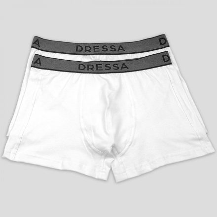 Dressa 132 pamut férfi boxeralsó - fehér - 2db | M