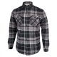 Dressa Vintage Overshirt vastag bélelt kockás férfi flanel favágó ing - szürke | S