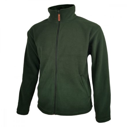 Dressa Forest Thermo nagyméretű cipzáros hosszú ujjú férfi polár pulóver - sötétzöld | 3XL