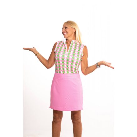 GOLF SKIRT WITH SHORT chevron pattern in pink