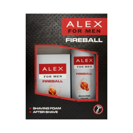 Alex For Men ajándékcsomag (After shave-borotvahab) Fireball