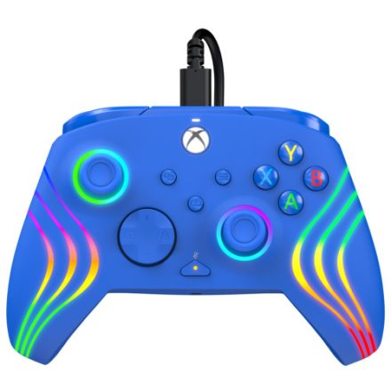 PDP Afterglow Wave, Xbox Series X|S, Xbox One, PC, RGB LED Lighting, Kék, Vezetékes kontroller