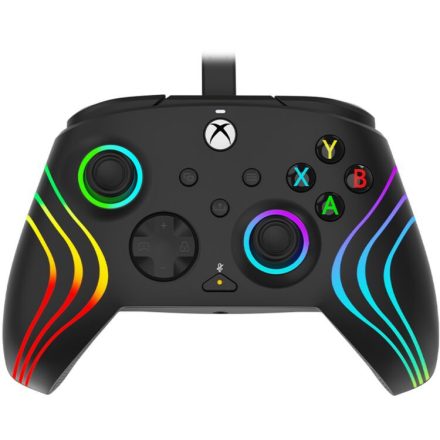 PDP Afterglow Wave, Xbox Series X|S, Xbox One, PC, RGB LED Lighting, Fekete, Vezetékes kontroller