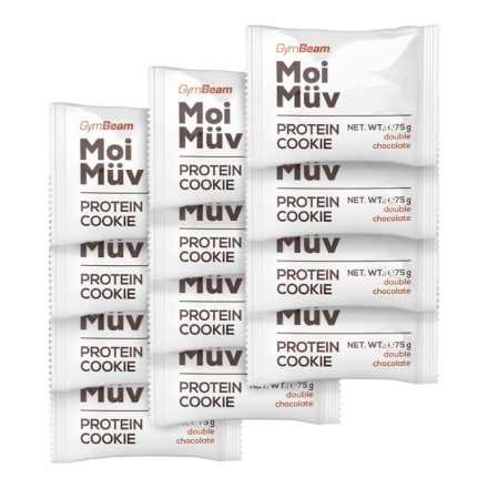 MoiMüv Protein Cookie - 12 x 75 g - dupla csokoládé - GymBeam