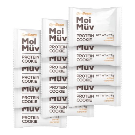 MoiMüv Protein Cookie - 12 x 75 g - sós karamell - GymBeam