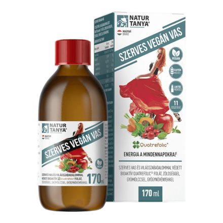 Szerves, vegán vas szirup - 170 ml - Natur Tanya