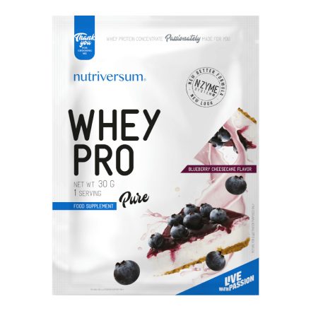 Whey PRO - 30 g - PURE - Nutriversum - áfonyás sajttorta