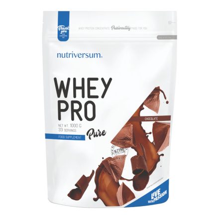 Whey PRO - 1 000 g - PURE - Nutriversum - csokoládé