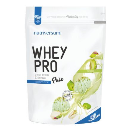 Whey PRO - 1 000 g - PURE - Nutriversum - pisztácia