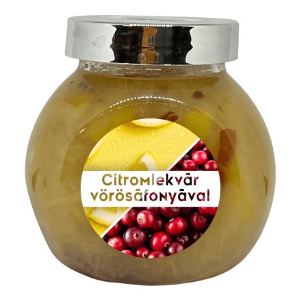 Citromlekvár vörösáfonyával - 190 ml - Tündérnektár