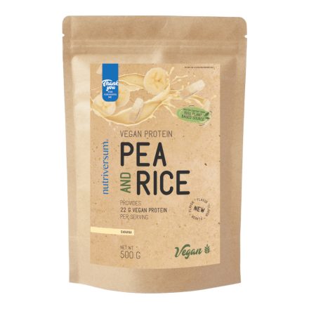 Pea & Rice Vegan Protein - 500g - VEGAN - Nutriversum - banán (új ízesítés)