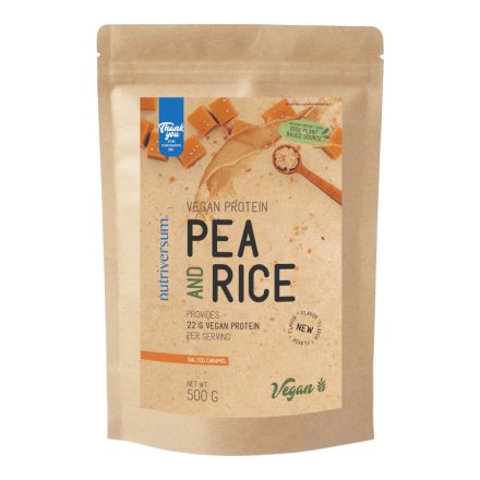 Pea & Rice Vegan Protein - 500g - VEGAN - Nutriversum - sós karamell (új ízesítés)