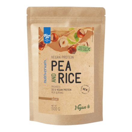 Pea & Rice Vegan Protein - 500g - VEGAN - Nutriversum - mogyoró (új ízesítés)