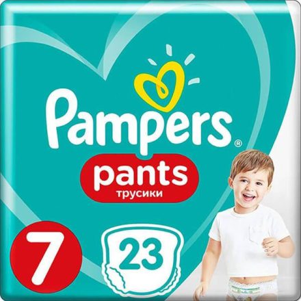 PAMPERS BUGYIPELENKA BABY-DRY PANTS 7 XXL 17+KG 23DB