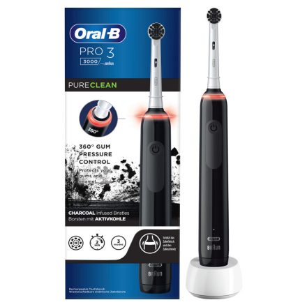 Oral-B PRO 3 3000 Black Pure Clean elektromos fogkefe