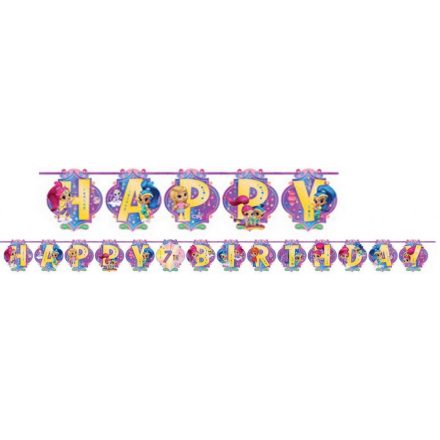 Shimmer és Shine Happy Birthday felirat 200 cm