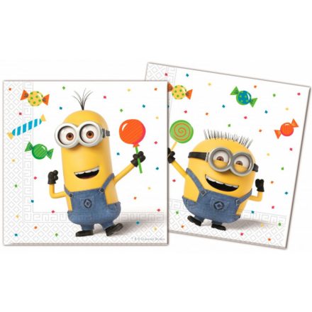 Minions, Minyonok Balloons Party szalvéta 20 db-os