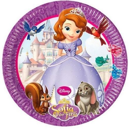 Disney Sofia the First, Szófia Papírtányér 8 db-os 19,5 cm