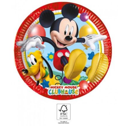 Disney Playful Mickey papírtányér 8 db-os 23 cm FSC