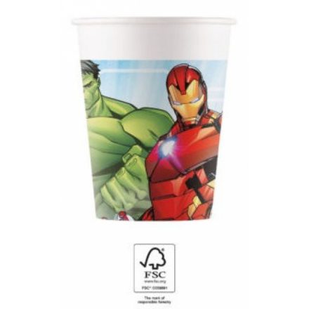 Mighty Avengers, Bosszúállók papír pohár 8 db-os 200 ml FSC