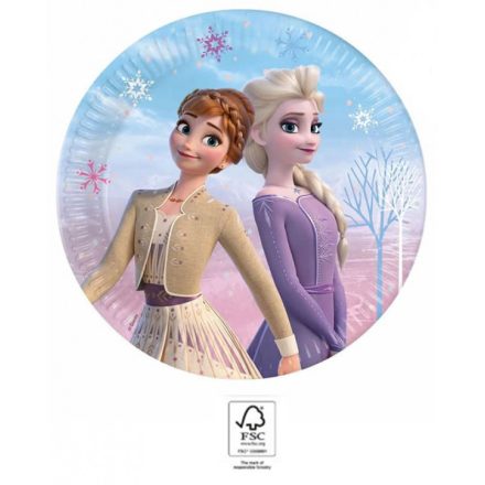 Disney Frozen II Wind Spirit, Disney Jégvarázs papírtányér 8 db-os 23 cm FSC