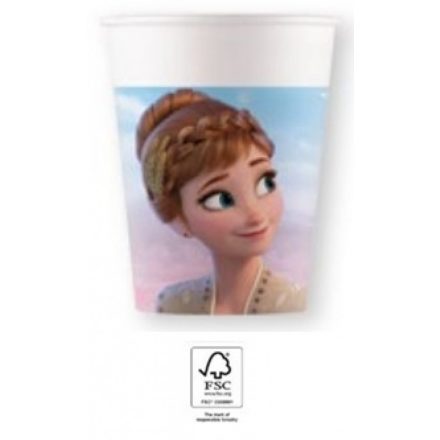 Disney Frozen II Wind Spirit, Disney Jégvarázs papír pohár 8 db-os 200 ml FSC