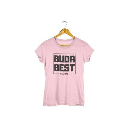 Budabest Női rövid ujjú póló 101, Light Pink - L-es